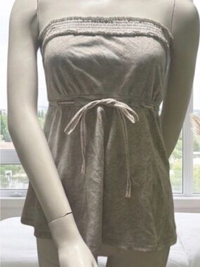 Limited Release Hollister Vintage Collection - Gray Strapless Babydoll Top